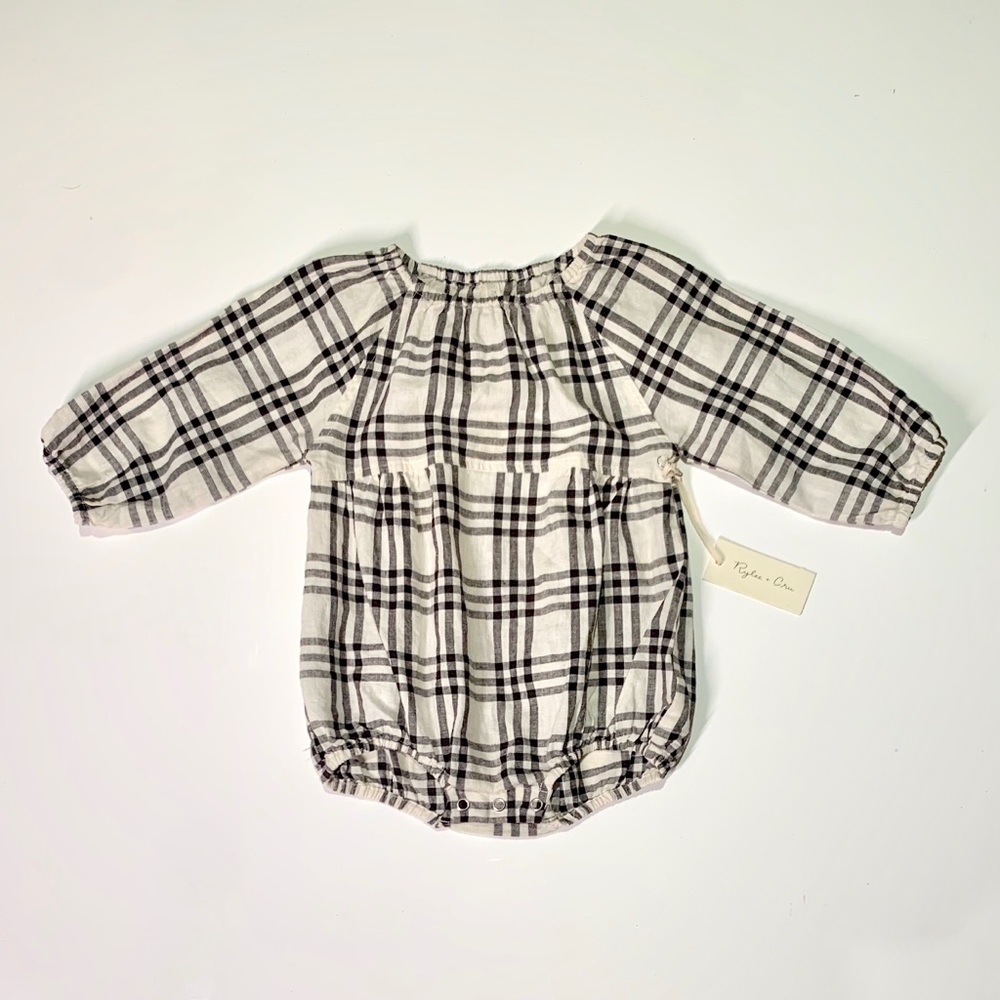 NWT Rylee + Cru Buffalo Check Holiday Romper